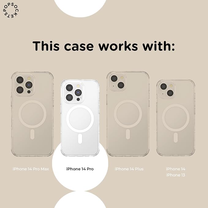 PopSockets iPhone 14 Pro Phone Case with MagSafe- Fireheart | Magnetic, Wireless Charging, Camera & Drop Protection, Acotar, Throne, Glass, Sarah, Dragon