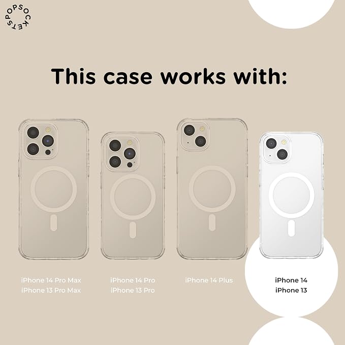PopSockets iPhone 14 Phone Case with MagSafe- Spotlight Dots | Magnetic, Wireless Charging, Camera & Drop Protection, Phone, Women, Electronic Accessories, For iPad/Kindle/iPhone/Android