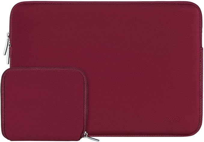 MOSISO Laptop Case 16 inch, 15-15.6 inch Laptop Sleeve Bag Compatible with MacBook Pro 16 inch, HP, Acer, Dell, Lenovo, ASUS Notebook, Neoprene Computer Sleeve Bag with Small Case, Red