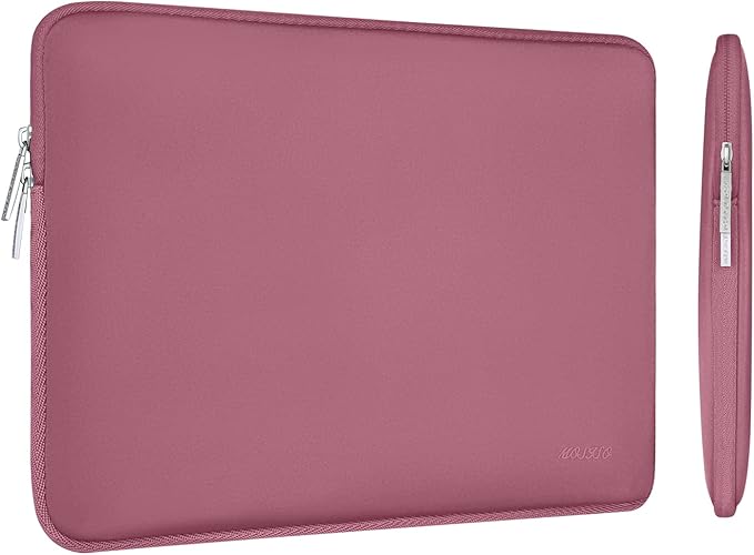 MOSISO Laptop Case 15 inch, 15 inch Laptop Sleeve Bag Compatible with MacBook Air 15 M4 A3241 M3 A3114 M2 A2941 2025 2024 2023, Dell XPS 15, Neoprene Computer Sleeve Bag with Small Case, Dusty Rose