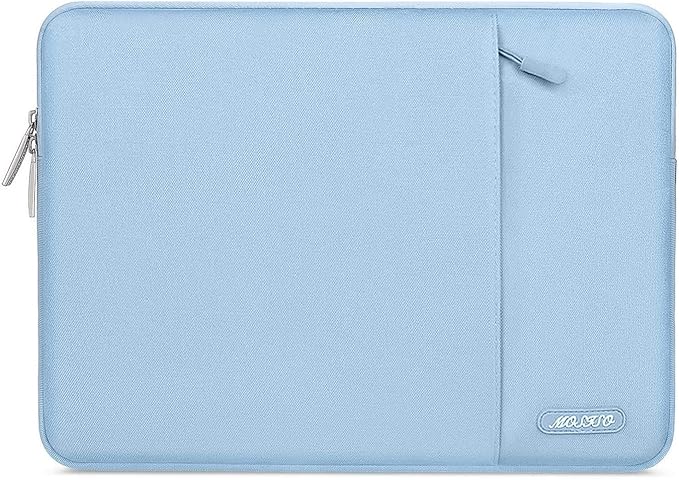 MOSISO Laptop Case 13 inch, 13 inch Laptop Sleeve Compatible with MacBook Air M4 M3 M2 M1 2025-2018 / Pro M2 M1 2025-2016, Polyester Vertical Computer Sleeve Bag with Pocket, Air Blue