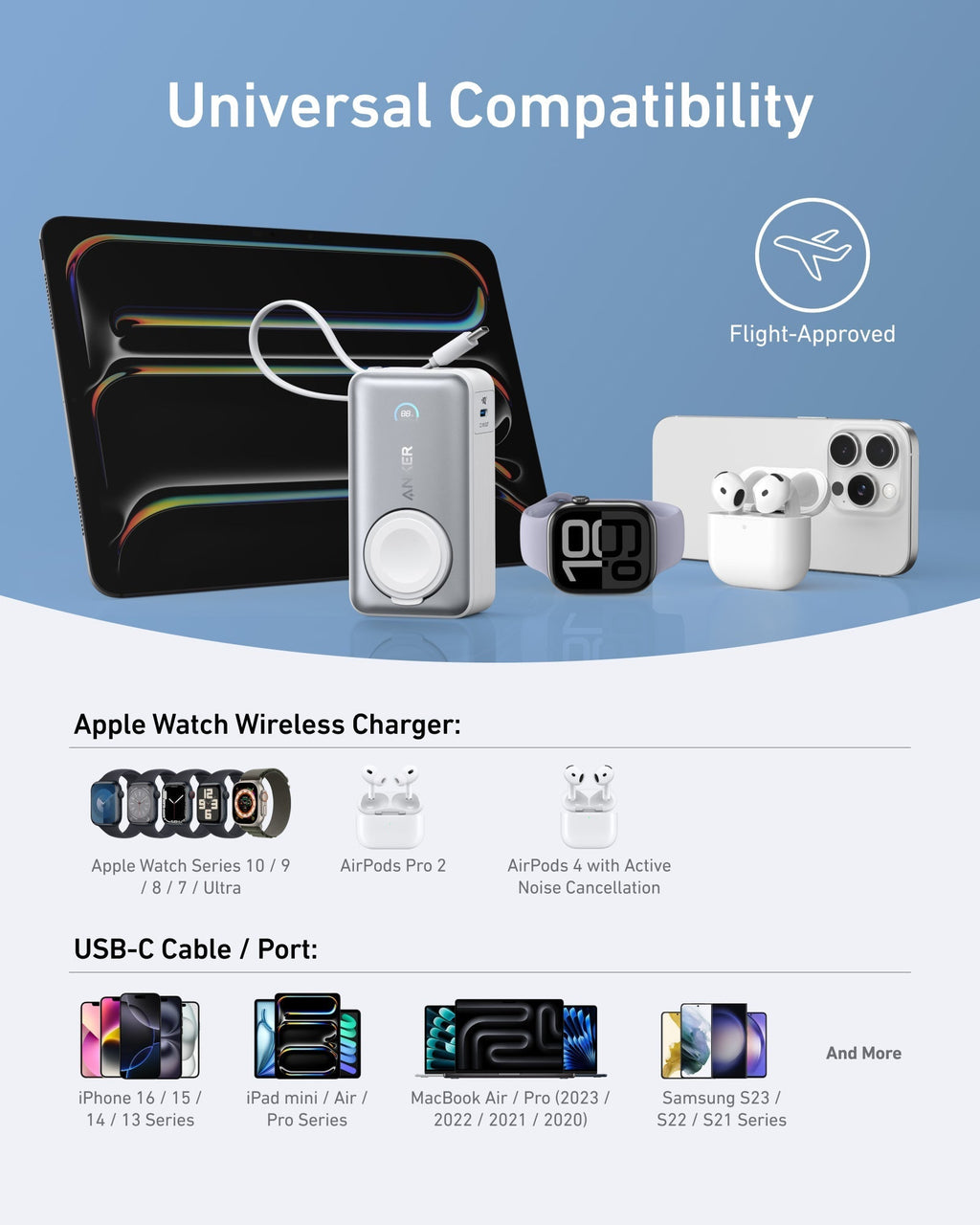 Anker MagGo Power Bank (10K, 35W, For Apple Watch)