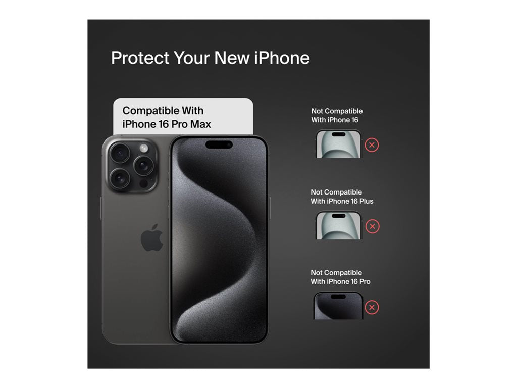 Belkin ScreenForce InvisiGlass - Screen protector for cellular phone - treated - glass - with privacy filter - 4-way - for Apple OVA170FQ