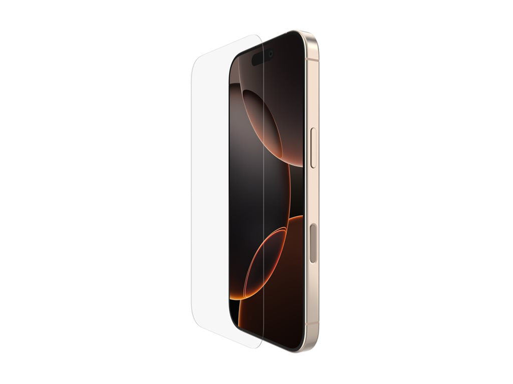 Belkin ScreenForce UltraGlass 2 - Screen protector for cellular phone - treated - 2.5D - glass - for Apple iPhone 16 Pro OVA157FQ