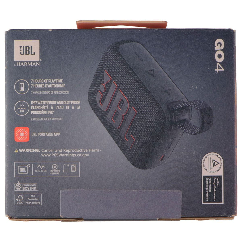 JBL Go 4 Ultra-Portable Waterproof and Dustproof Bluetooth Speaker - Black